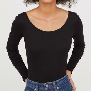 h&m plus size low back bodysuit